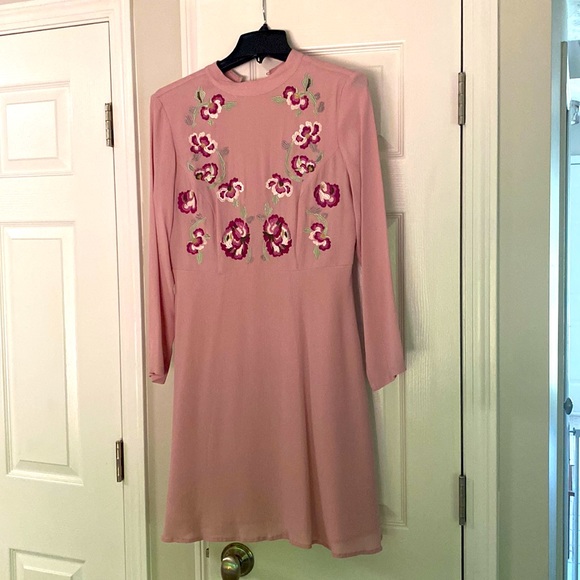 Nordstrom’s Dress. Nanette Lepore, “Demure Pink” Countryside Mini Dress. Size 2. - Picture 2 of 4